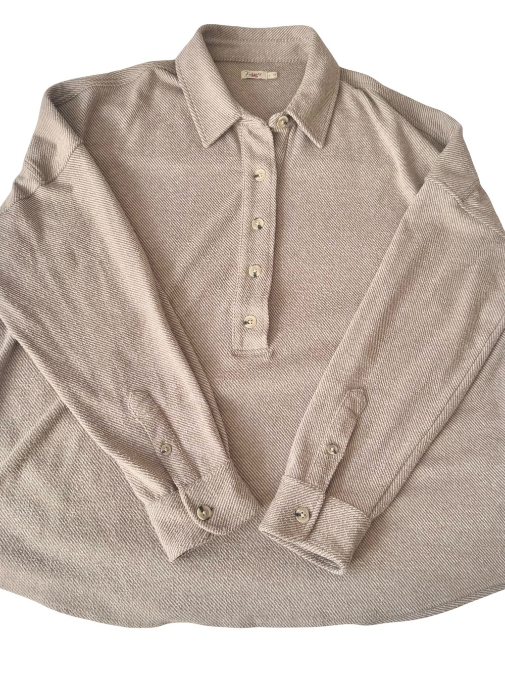 Faherty Women’s Beige Twill Legend Montana Sweater Pullover Size L